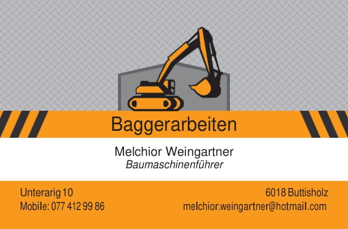 Melchior Weingartner Baggerarbeiten